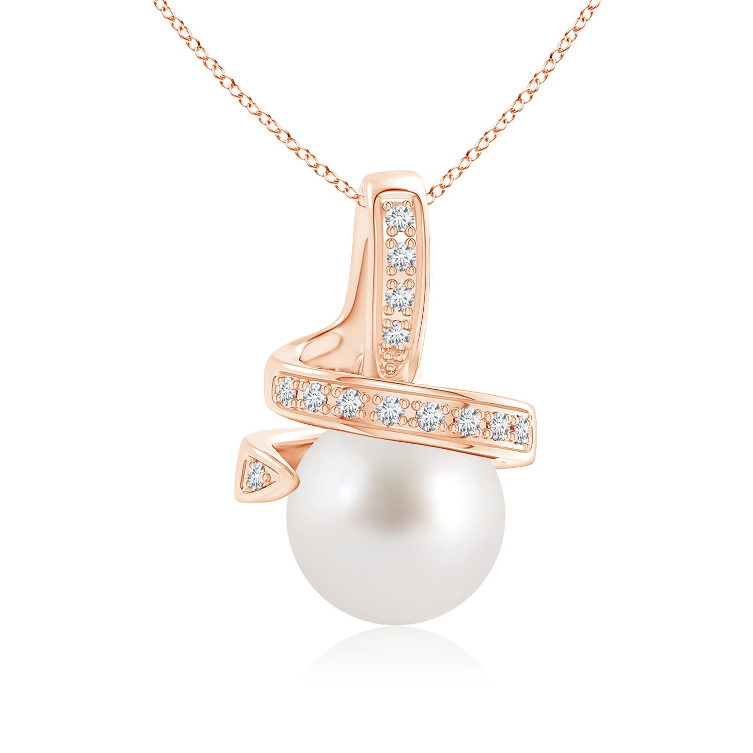 AAA - South Sea Cultured Pearl / 3.77 CT / 14 KT Rose Gold