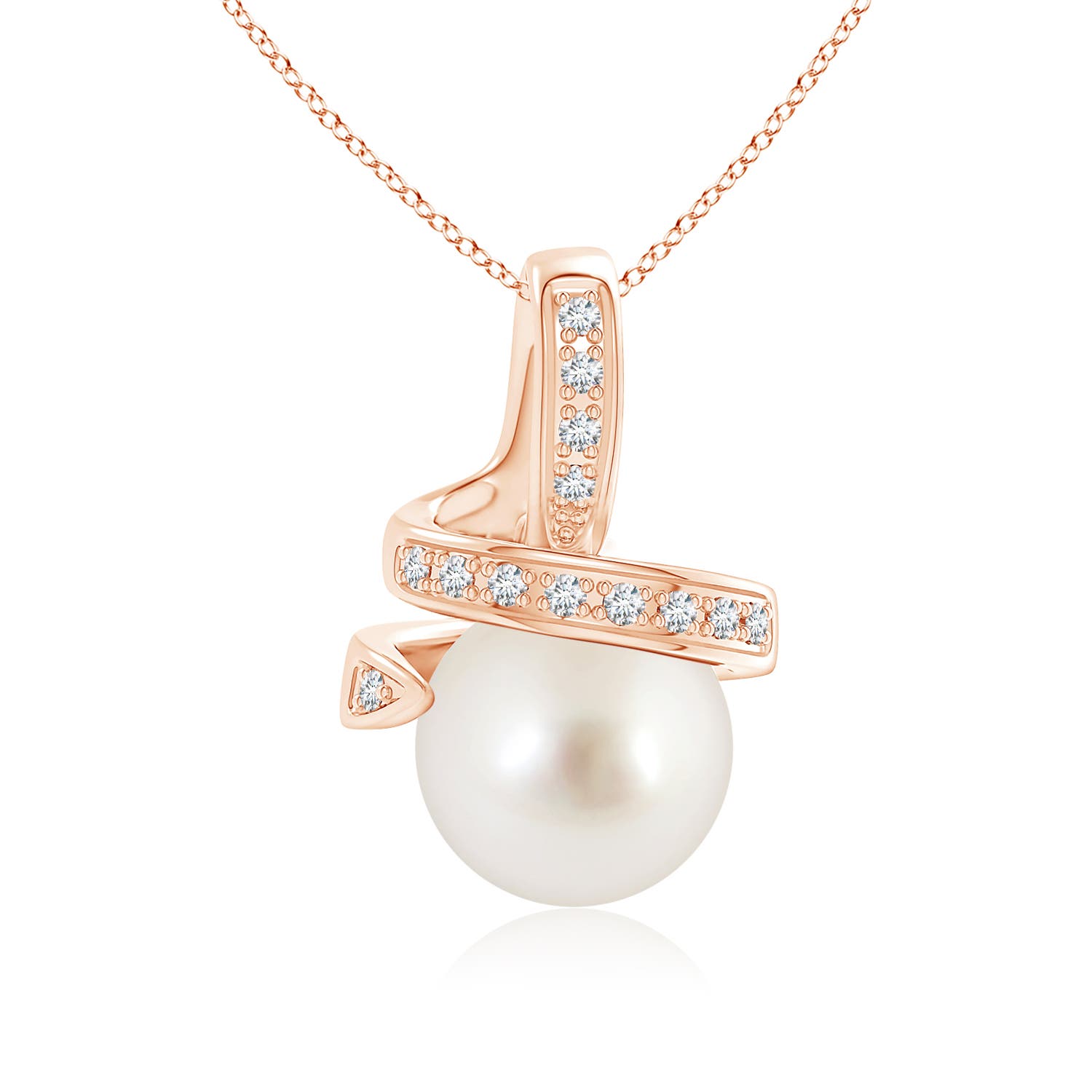 AAAA - South Sea Cultured Pearl / 3.77 CT / 14 KT Rose Gold