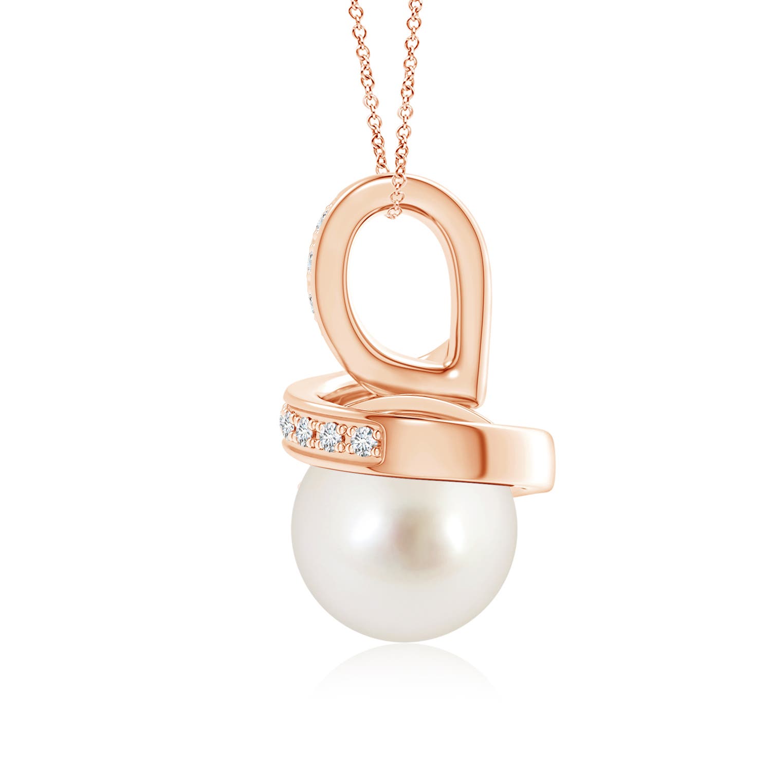 AAAA - South Sea Cultured Pearl / 3.77 CT / 14 KT Rose Gold