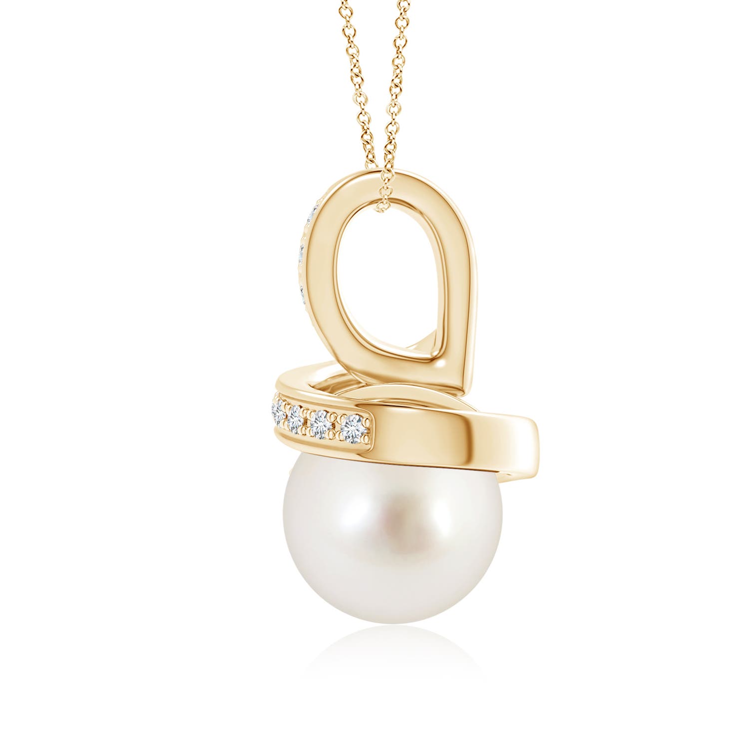 AAAA - South Sea Cultured Pearl / 3.77 CT / 14 KT Yellow Gold