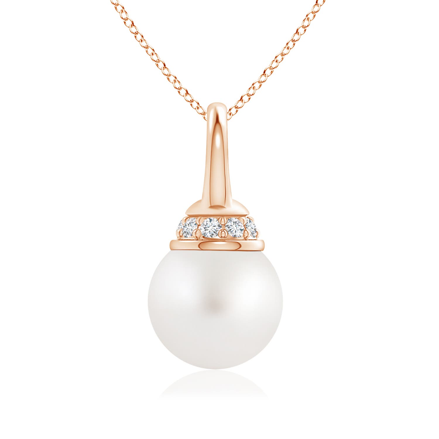 AA - South Sea Cultured Pearl / 3.79 CT / 14 KT Rose Gold