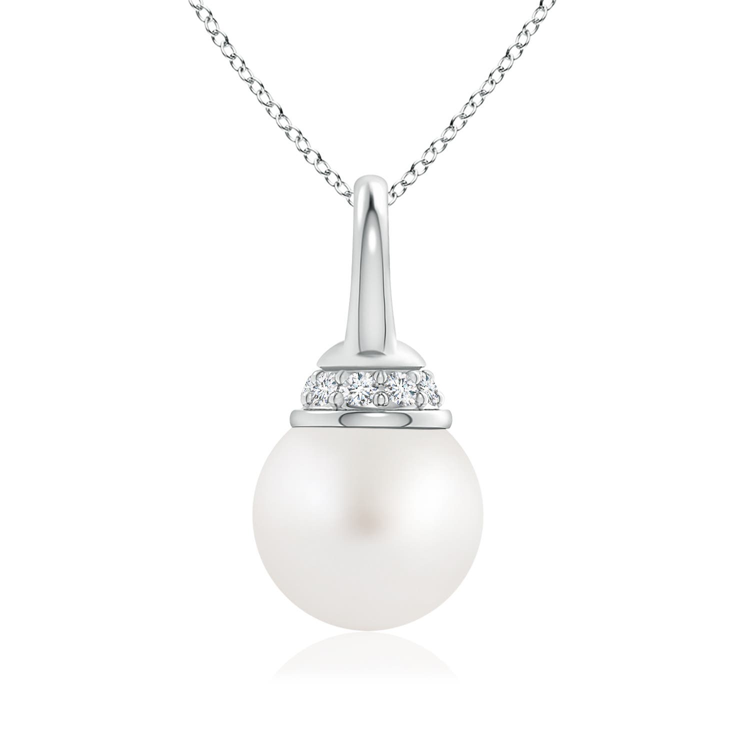 AA - South Sea Cultured Pearl / 3.79 CT / 14 KT White Gold