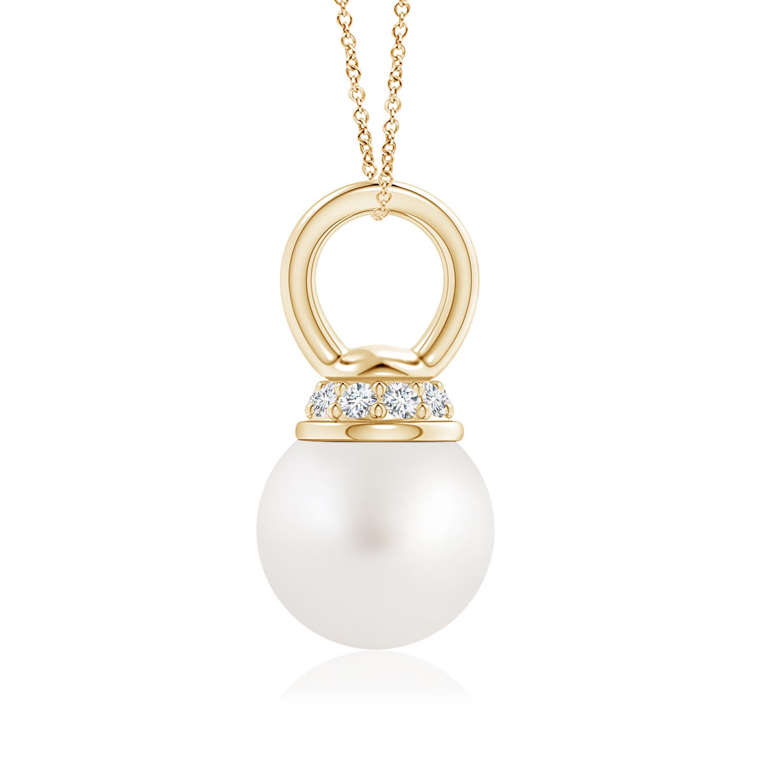 AA - South Sea Cultured Pearl / 3.79 CT / 14 KT Yellow Gold