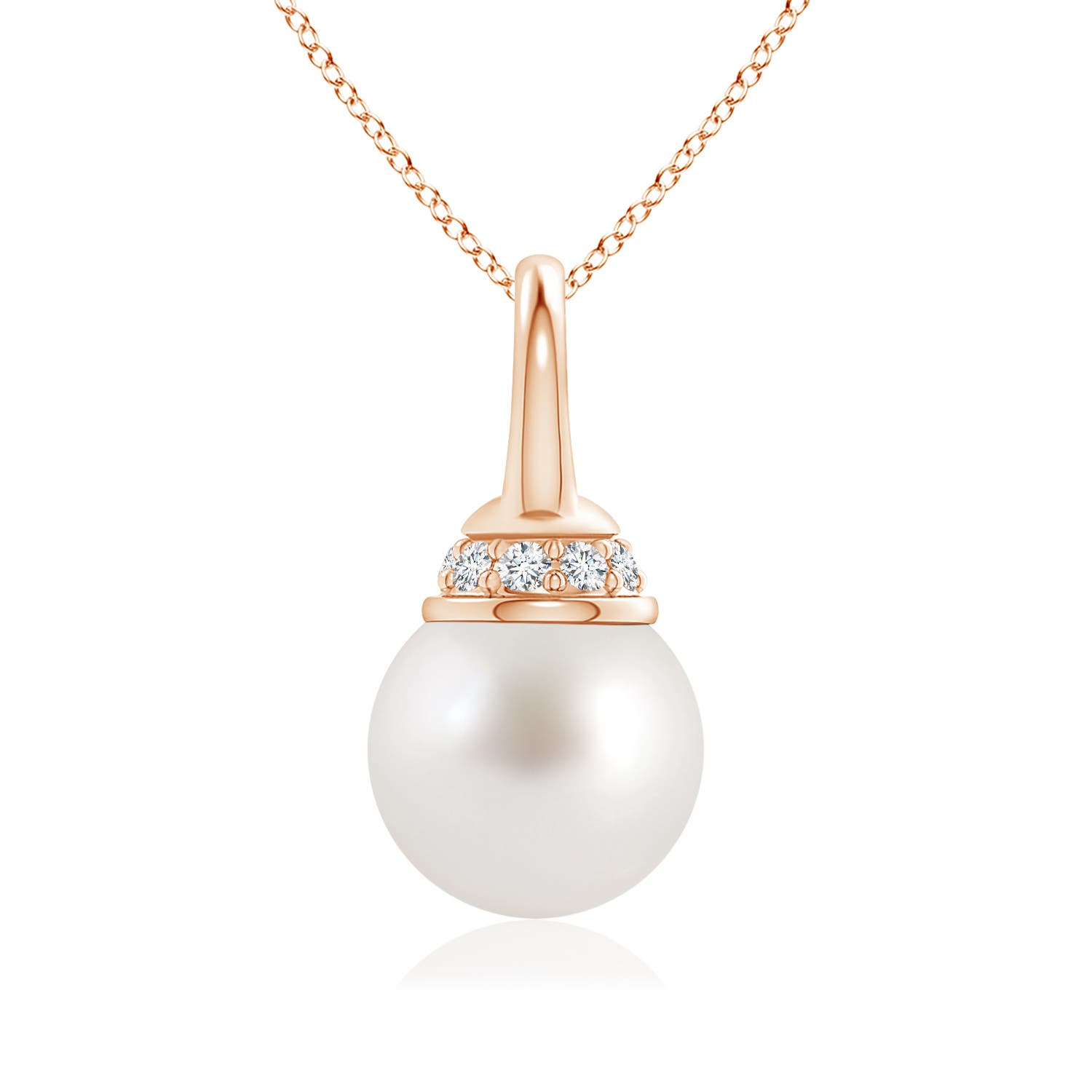 AAA - South Sea Cultured Pearl / 3.79 CT / 14 KT Rose Gold