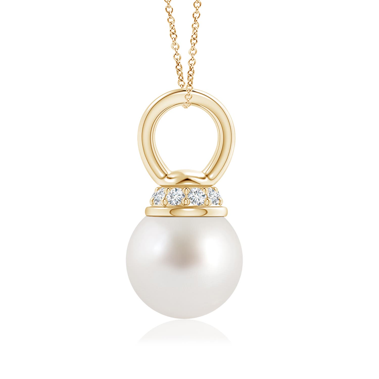 AAA - South Sea Cultured Pearl / 3.79 CT / 14 KT Yellow Gold