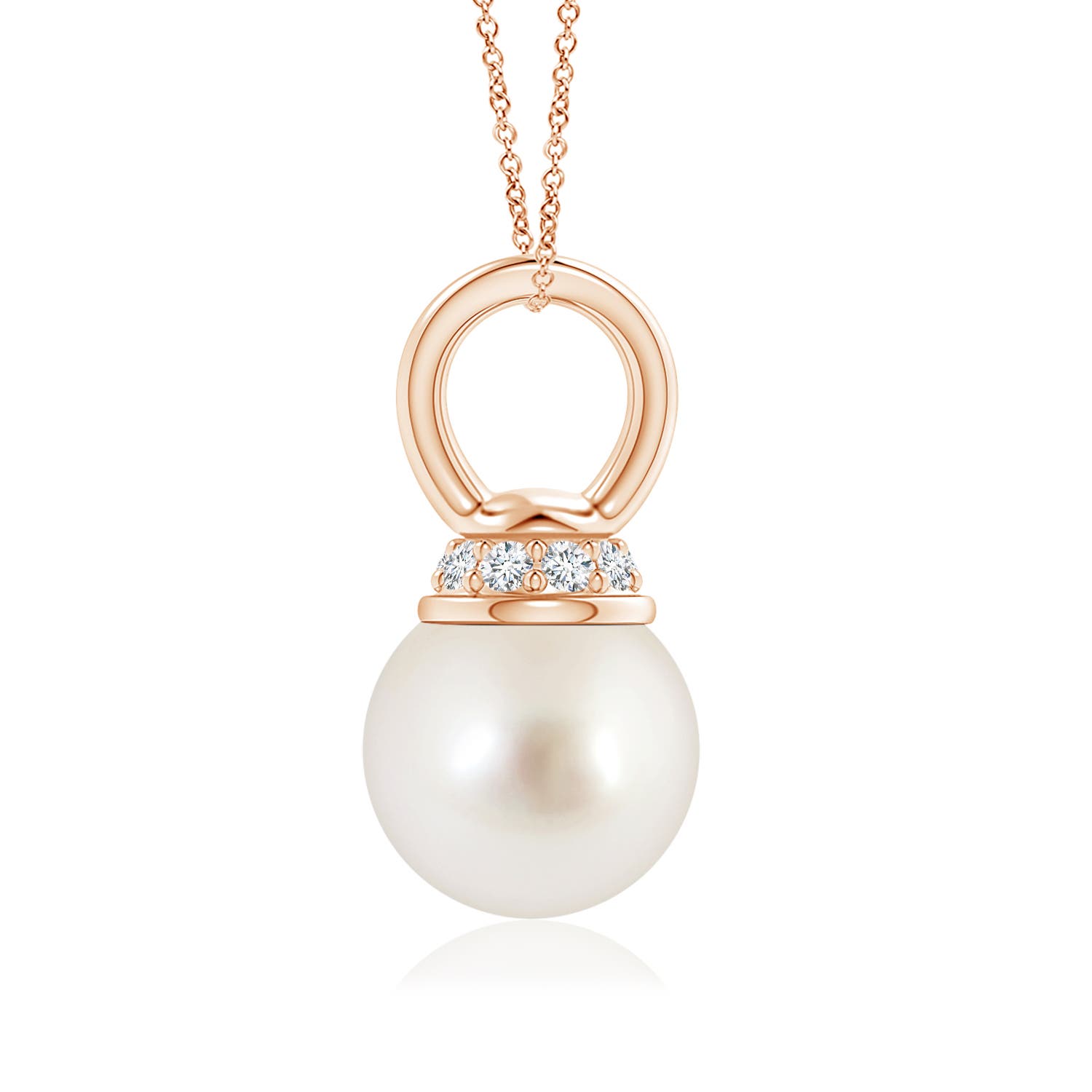 AAAA - South Sea Cultured Pearl / 3.79 CT / 14 KT Rose Gold