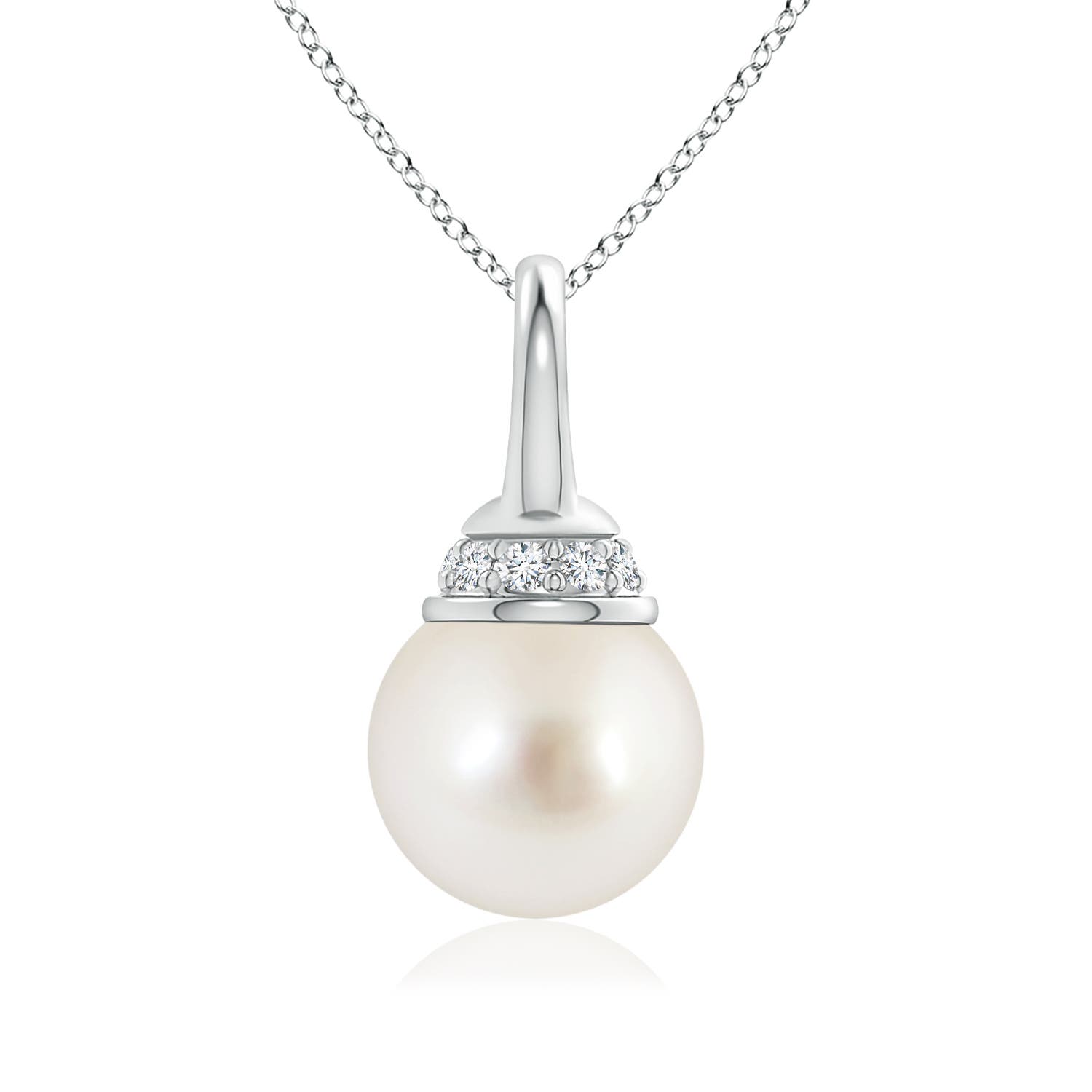 AAAA - South Sea Cultured Pearl / 3.79 CT / 14 KT White Gold