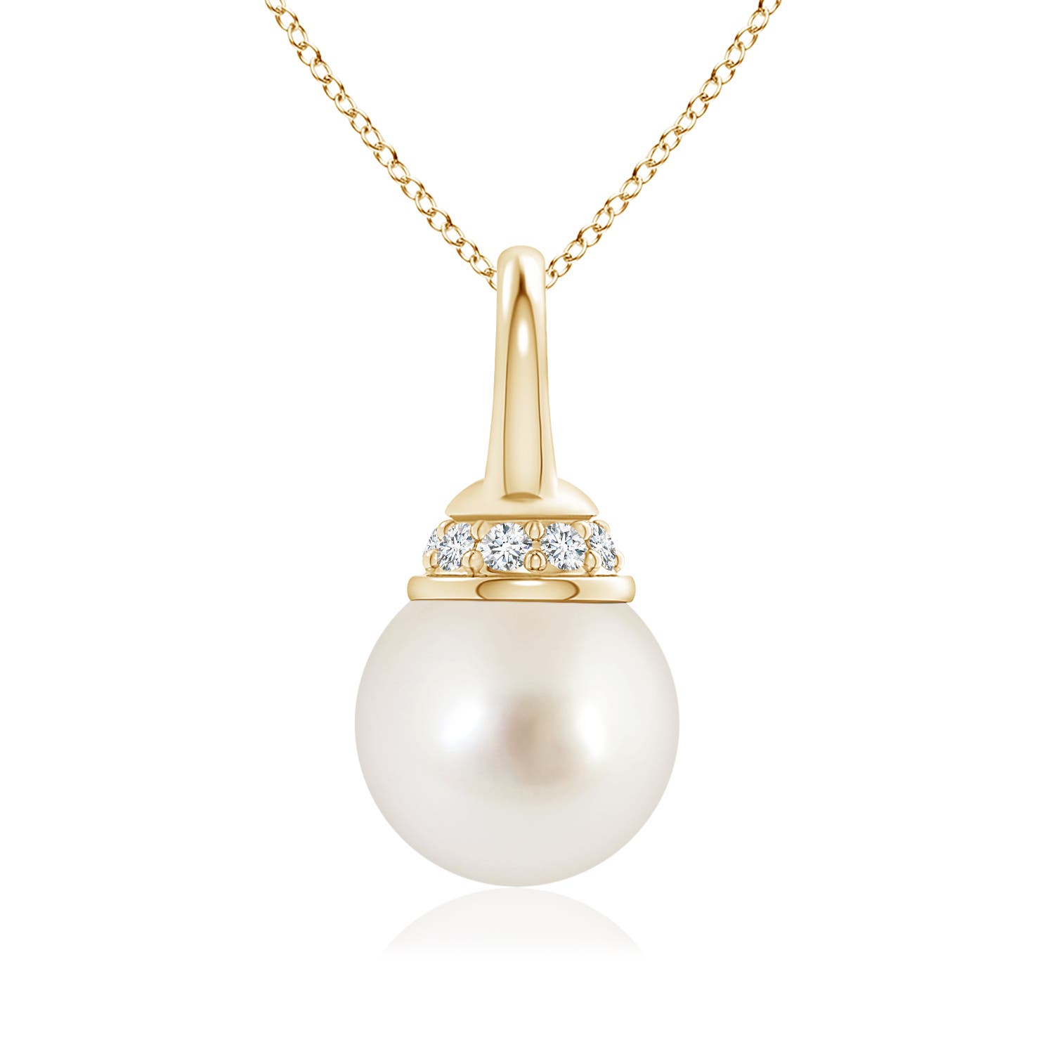 AAAA - South Sea Cultured Pearl / 3.79 CT / 14 KT Yellow Gold
