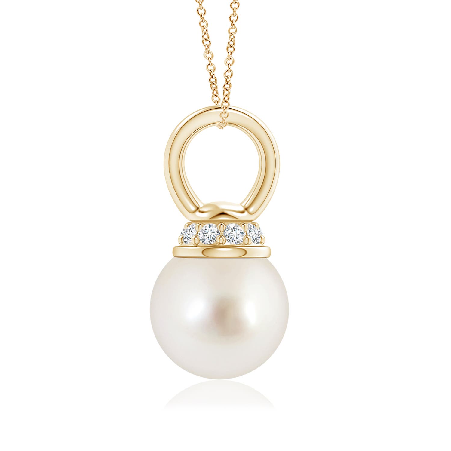 AAAA - South Sea Cultured Pearl / 3.79 CT / 14 KT Yellow Gold