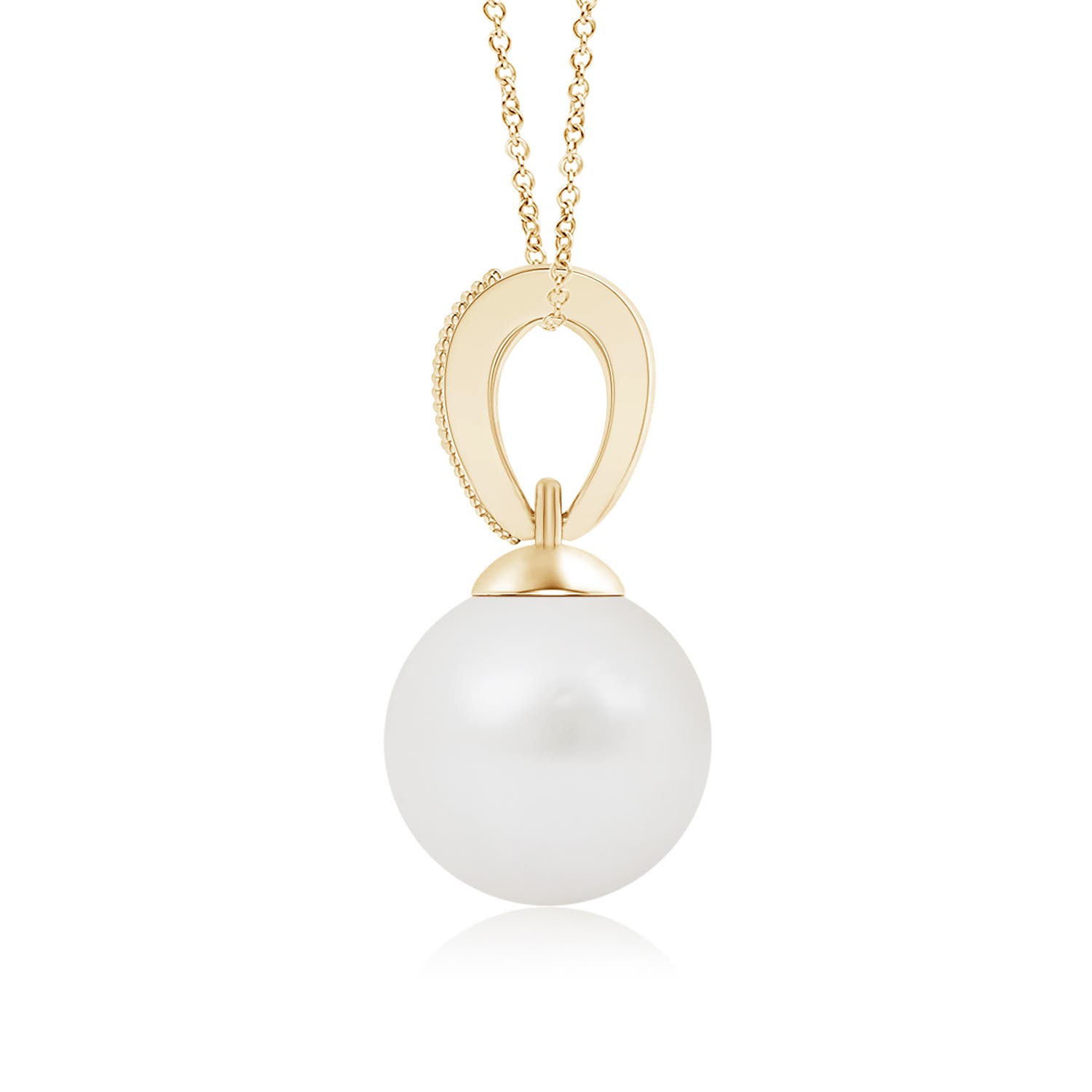 A - South Sea Cultured Pearl / 3.74 CT / 14 KT Yellow Gold