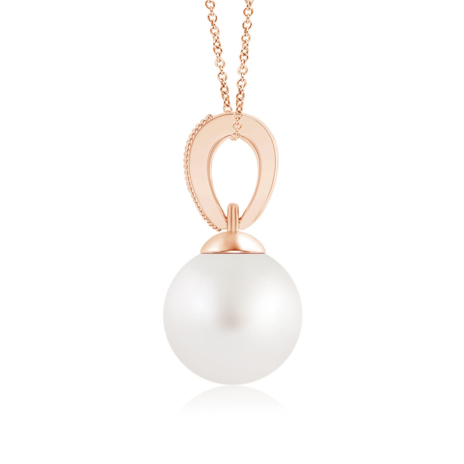 AA - South Sea Cultured Pearl / 3.74 CT / 14 KT Rose Gold