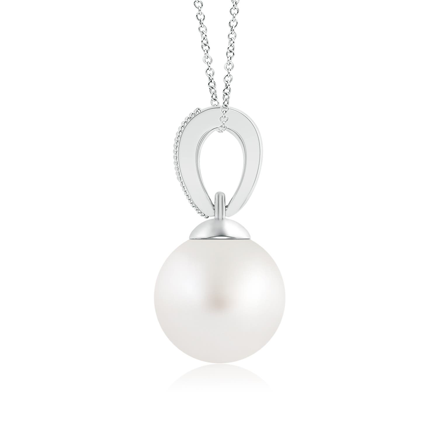 AA - South Sea Cultured Pearl / 3.74 CT / 14 KT White Gold