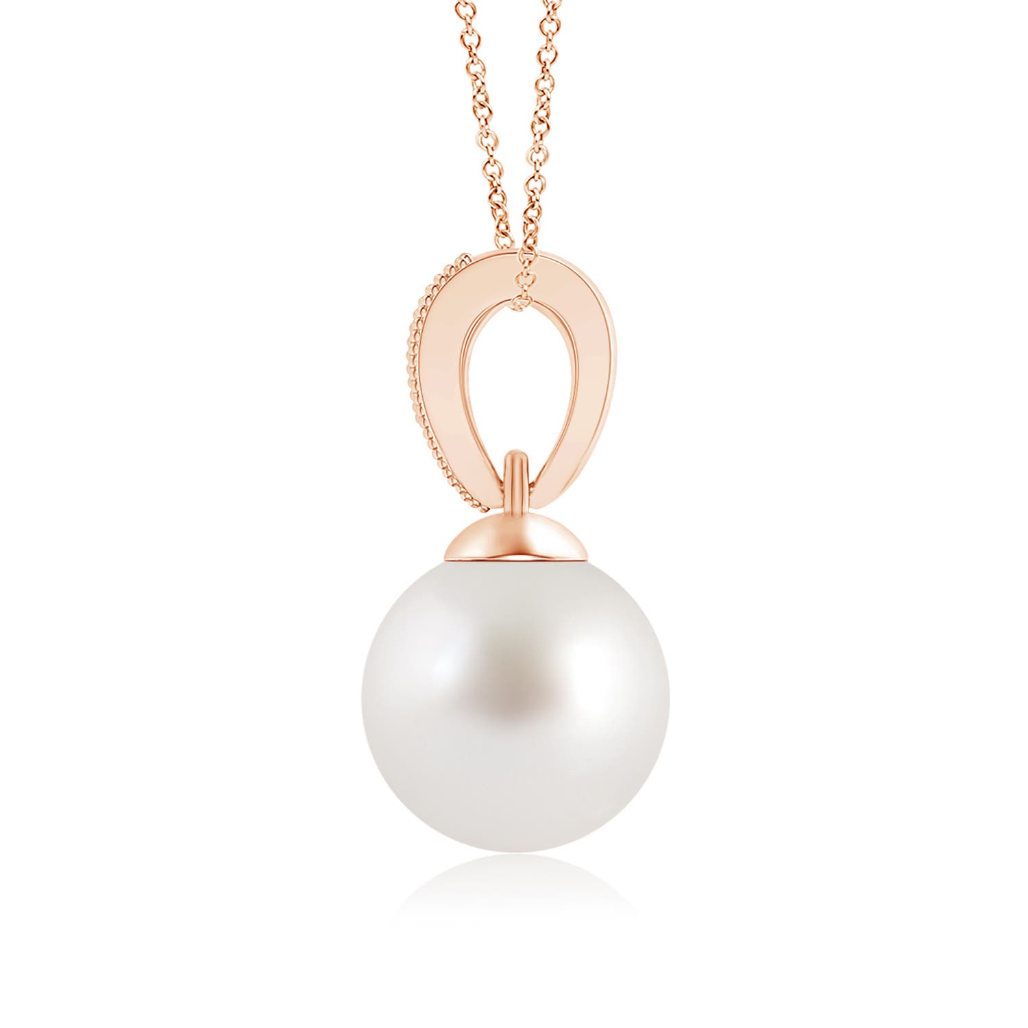 AAA - South Sea Cultured Pearl / 3.74 CT / 14 KT Rose Gold