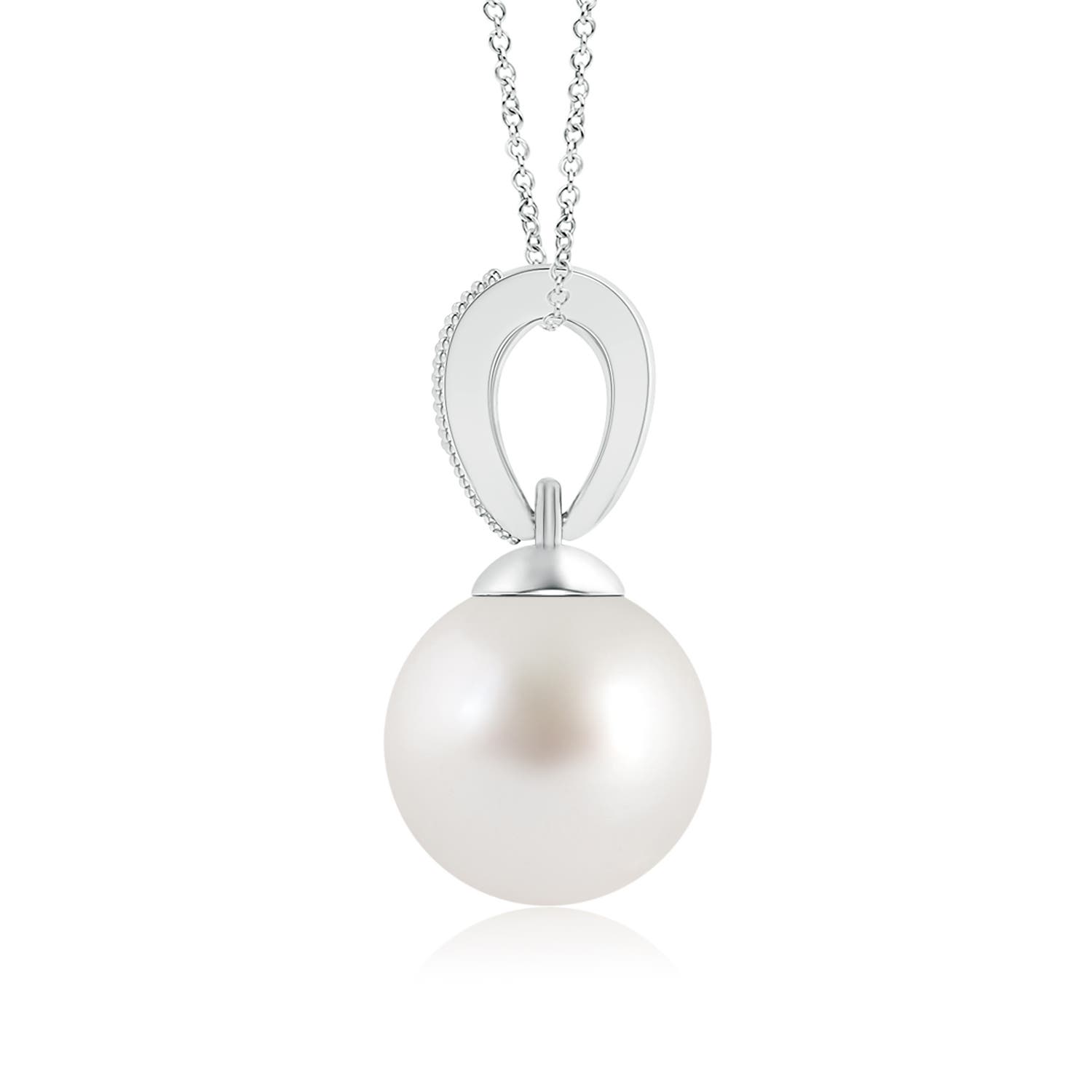 AAA - South Sea Cultured Pearl / 3.74 CT / 14 KT White Gold