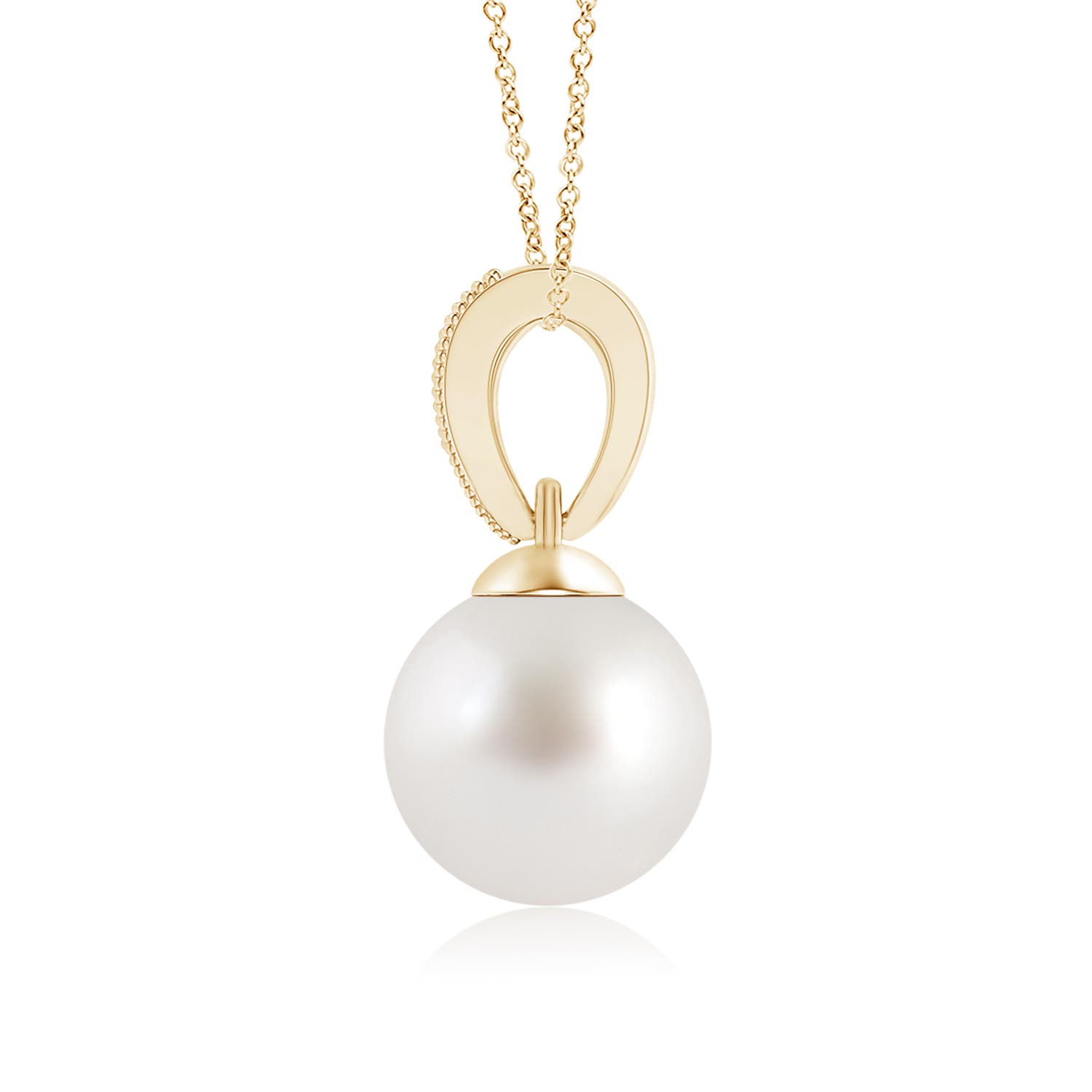 AAA - South Sea Cultured Pearl / 3.74 CT / 14 KT Yellow Gold