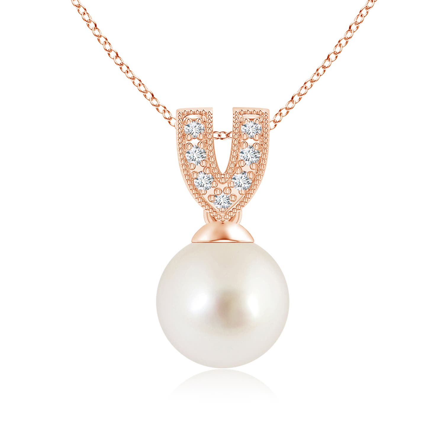 AAAA - South Sea Cultured Pearl / 3.74 CT / 14 KT Rose Gold