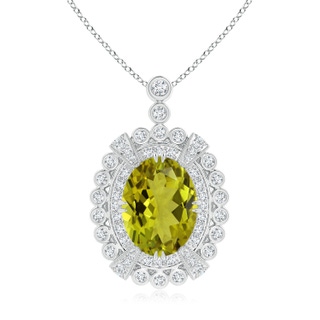 10.94x8.09x4.86mm AA GIA Certified Oval Tourmaline Pendant with Double Halo in White Gold