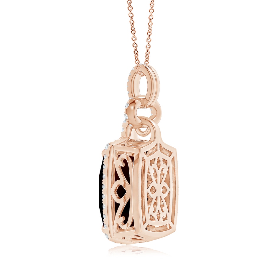 18x13.08x7.57mm AAA GIA Certified Art Deco Inspired Garnet Pendant in Rose Gold side 399