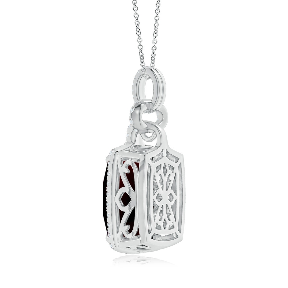 18x13.08x7.57mm AAA GIA Certified Art Deco Inspired Garnet Pendant in White Gold side 399