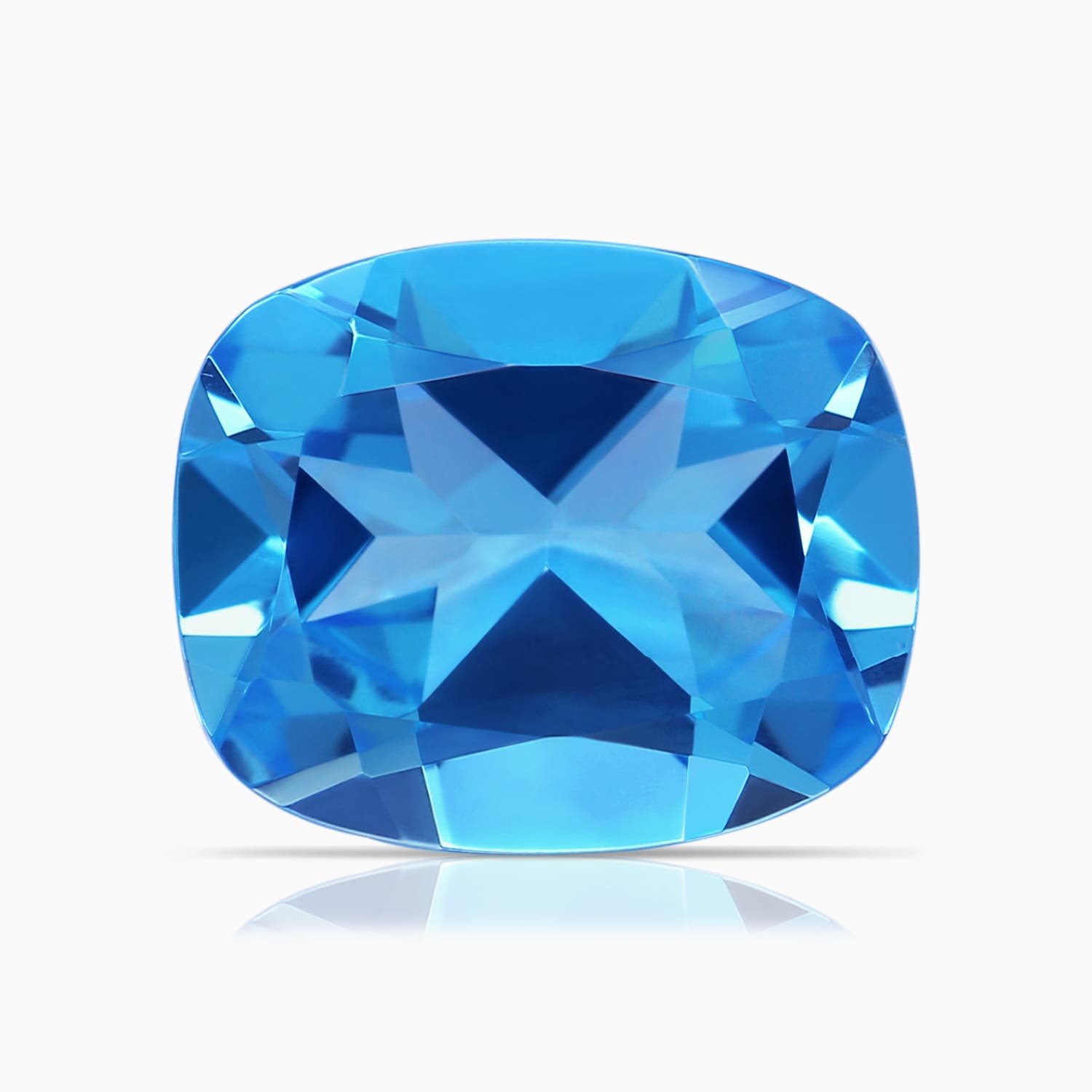 12.06x9.92x6.12mm AAAA GIA Certified Antique Style Swiss Blue Topaz Pendant with Diamond Halo in White Gold - stone