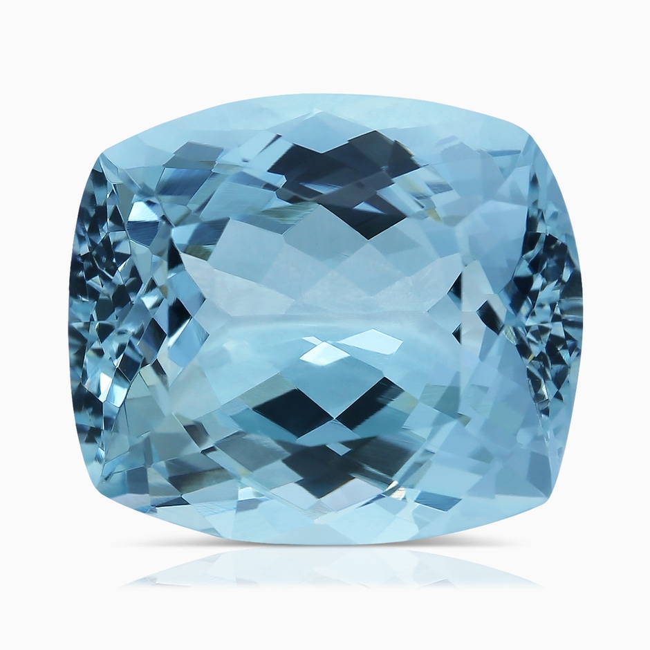 13.66x11.96x8.13mm AAAA GIA Certified Aquamarine Pendant with Leaf-Shaped Bale in 18K Rose Gold side 699