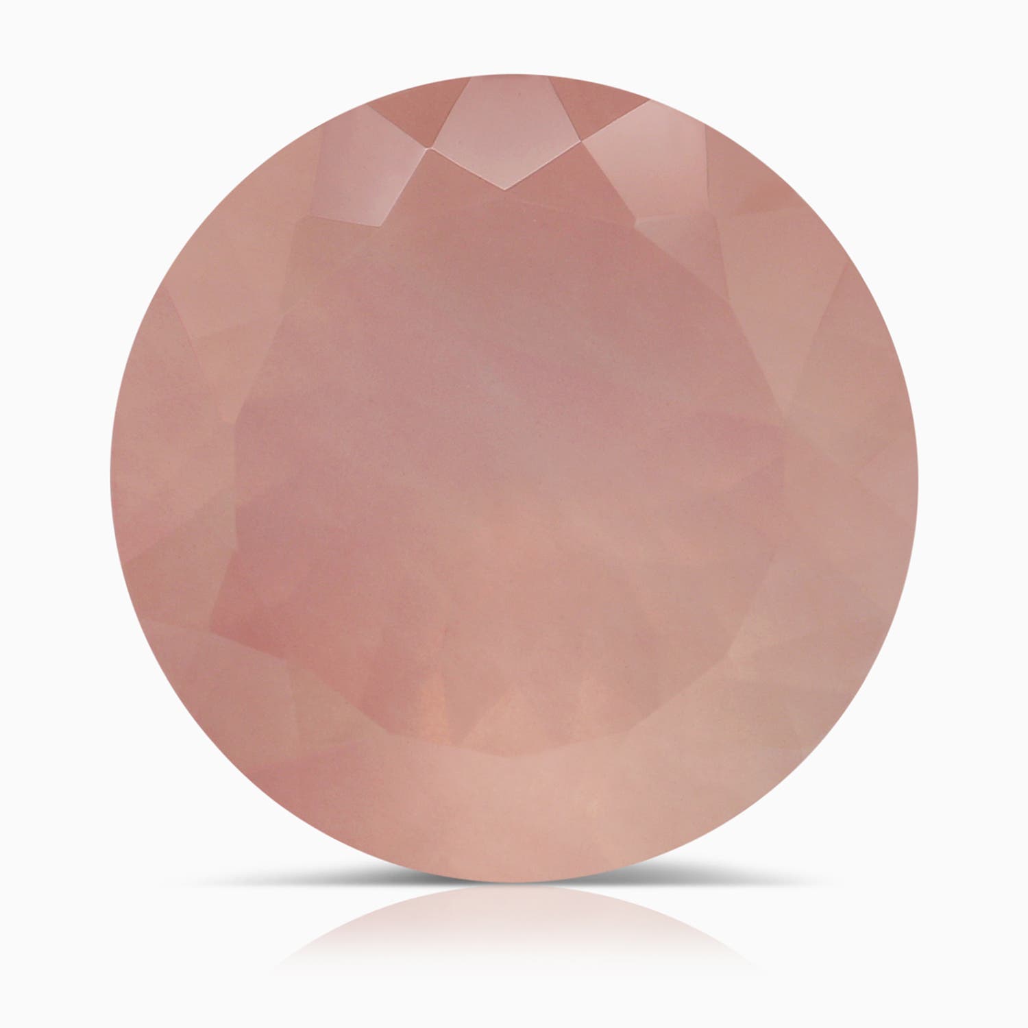 16.09x15.93x10.30mm AAAA GIA Certified Rose Quartz Pendant with Fleur De Lis Bale in Rose Gold - stone