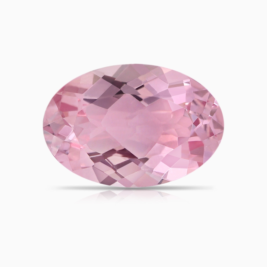 11.85x8.22x5.13mm AAA GIA Certified Pink Sapphire Halo Pendant with Scrollwork. in Rose Gold White Gold Side 699