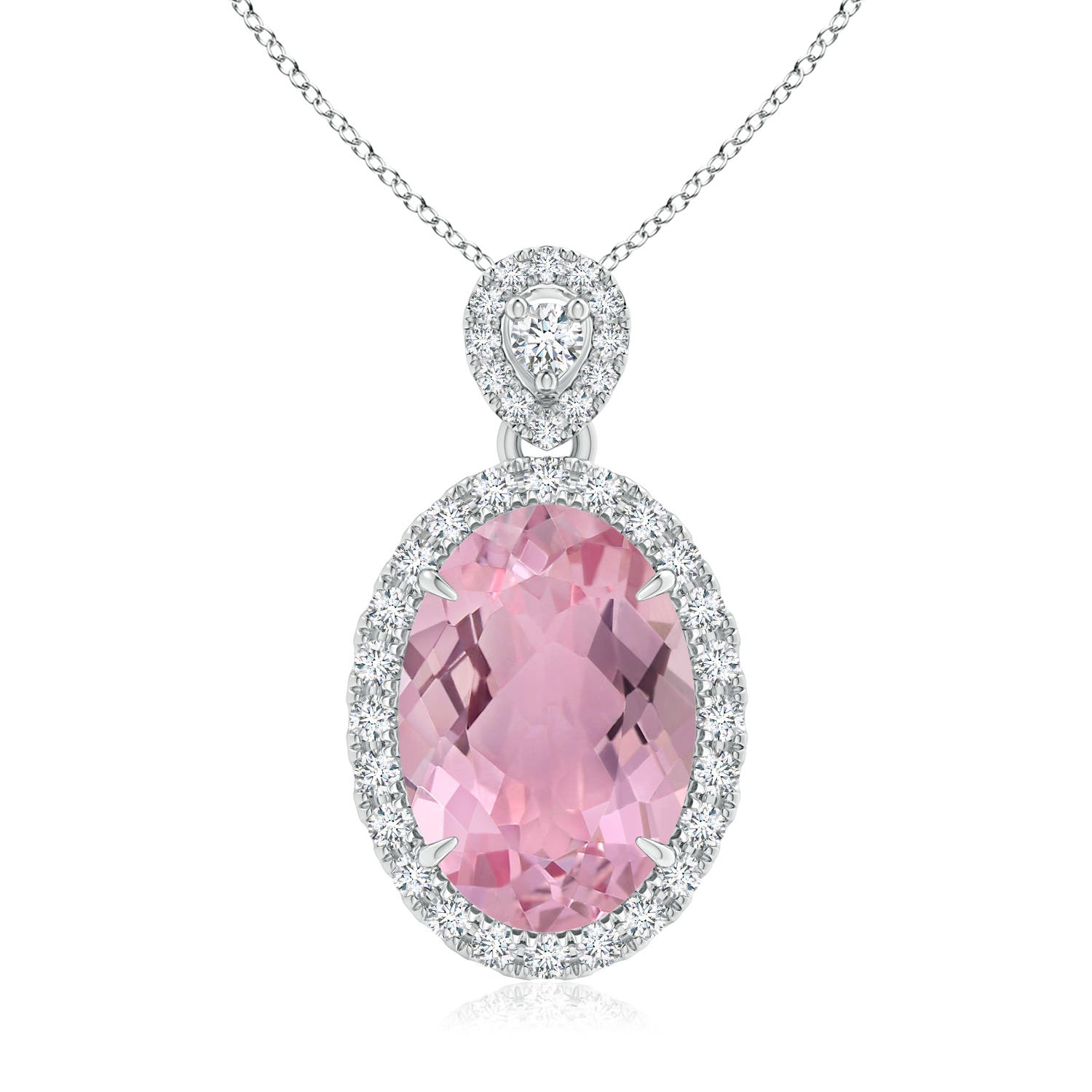 Natural Pink Sapphire Pendant Beautiful Sapphire Oval Pendant 