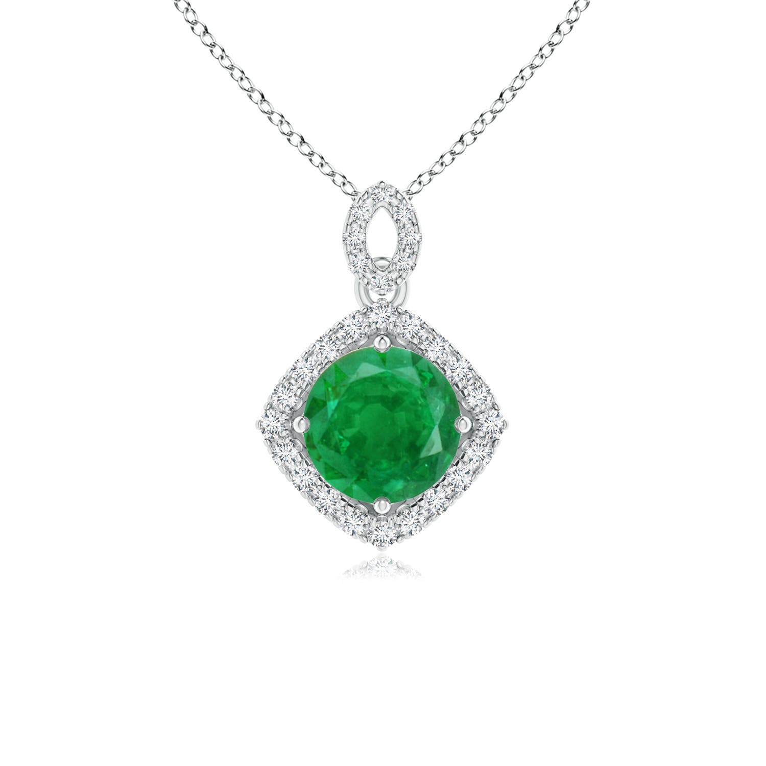 AA - Emerald / 0.89 CT / 14 KT White Gold