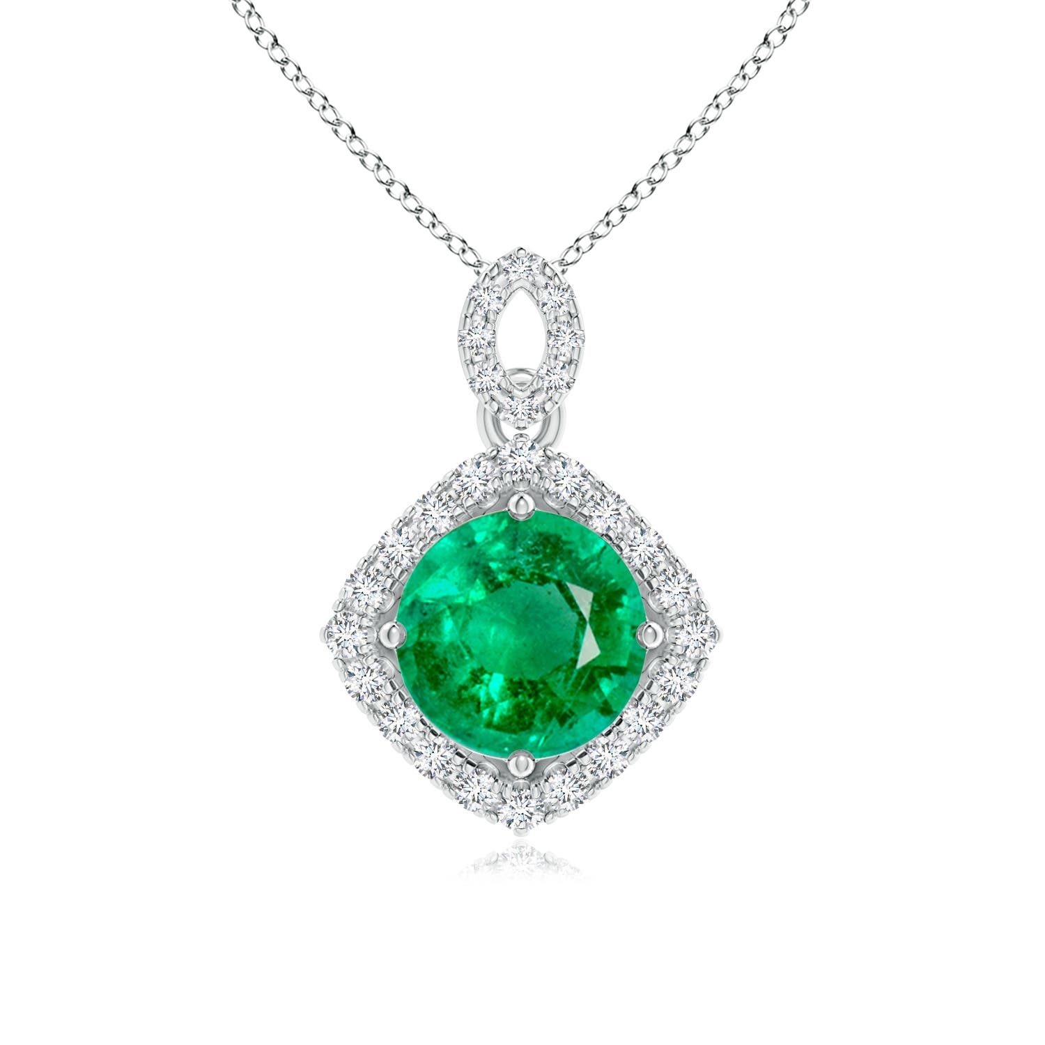 AAA - Emerald / 1.44 CT / 14 KT White Gold