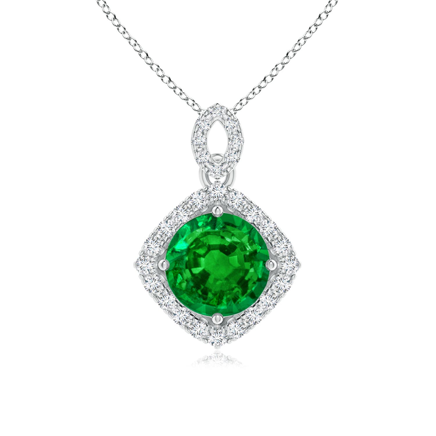 AAAA - Emerald / 1.44 CT / 14 KT White Gold