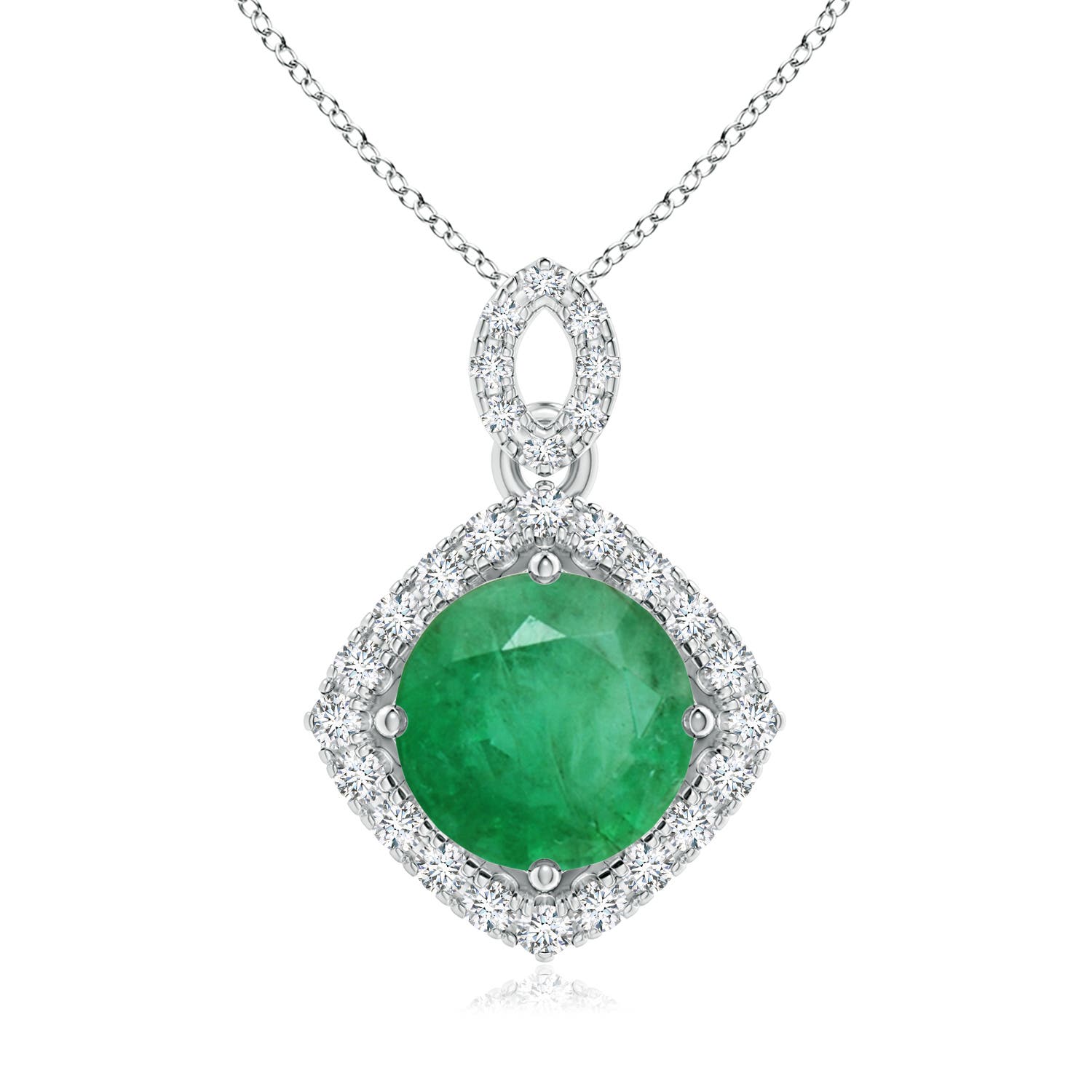 A - Emerald / 2.08 CT / 14 KT White Gold