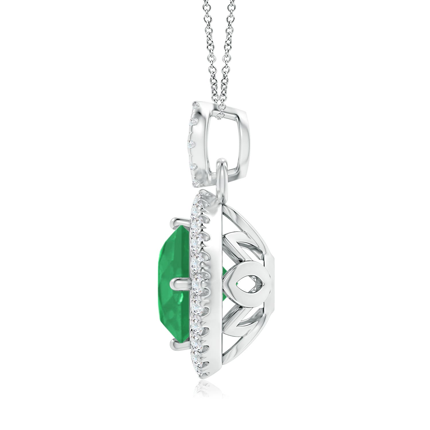 A - Emerald / 2.08 CT / 14 KT White Gold