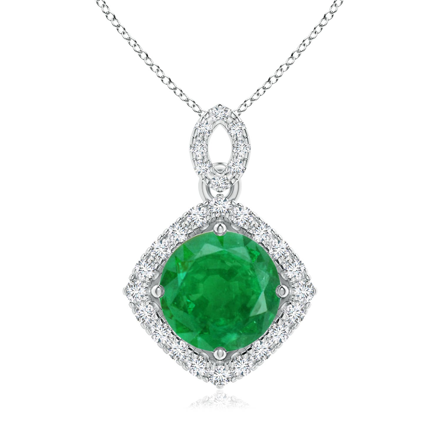 AA - Emerald / 2.08 CT / 14 KT White Gold