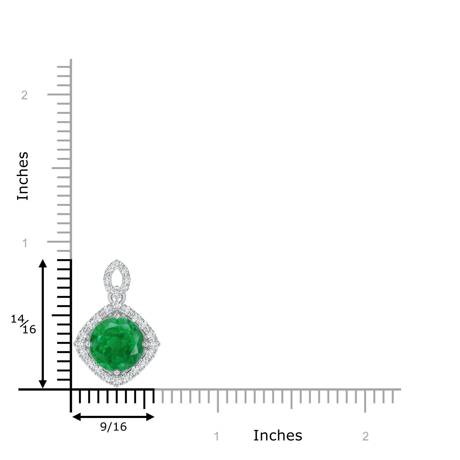 AA - Emerald / 2.08 CT / 14 KT White Gold