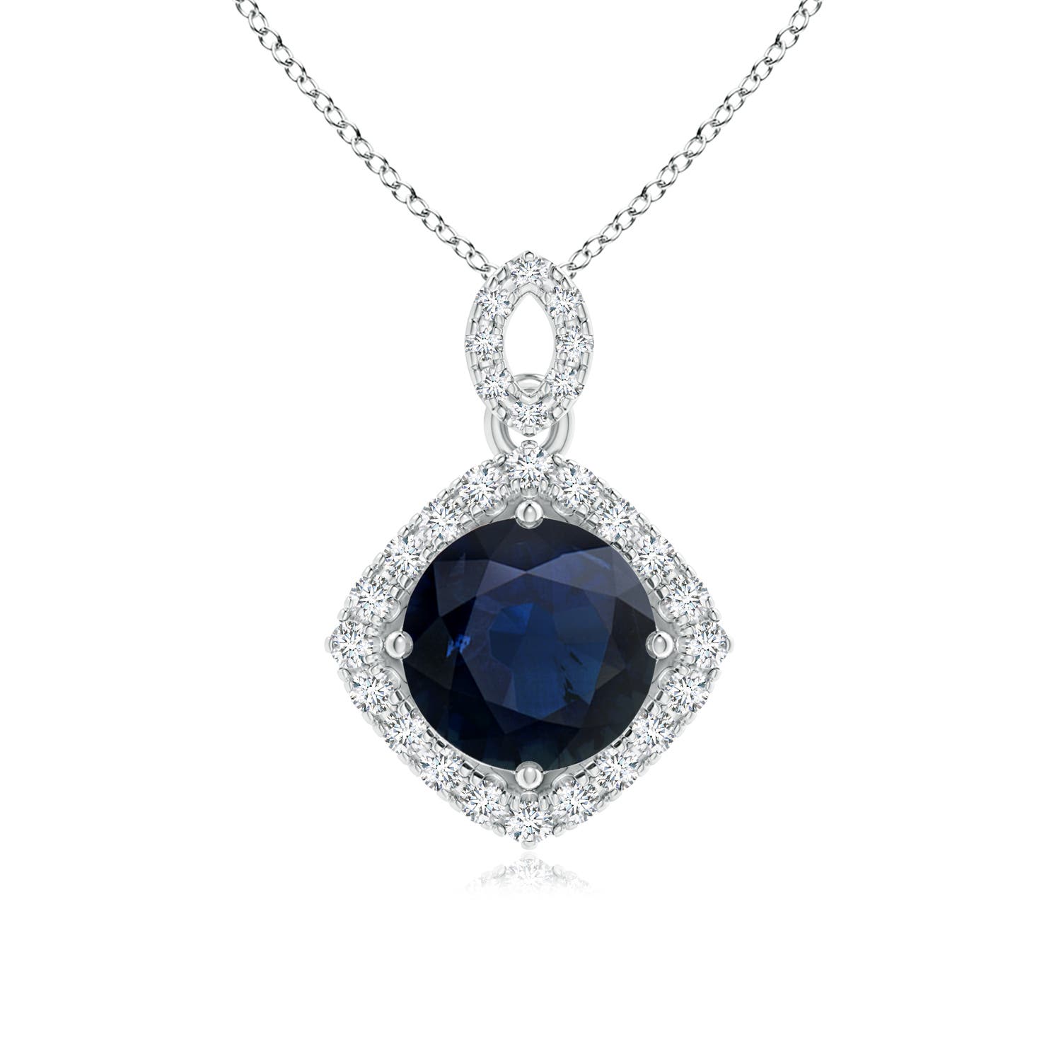 A - Blue Sapphire / 1.84 CT / 14 KT White Gold