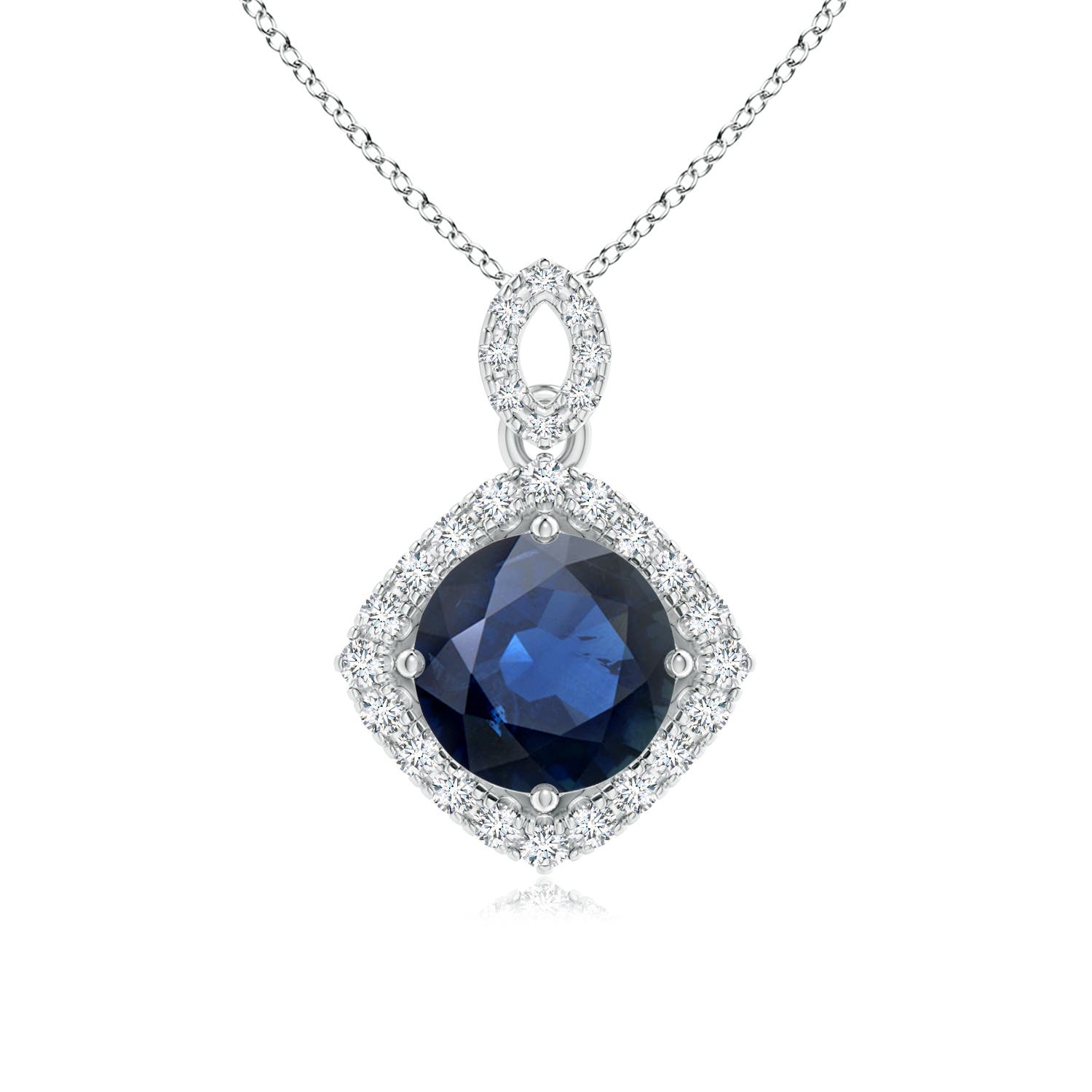 AA - Blue Sapphire / 1.84 CT / 14 KT White Gold