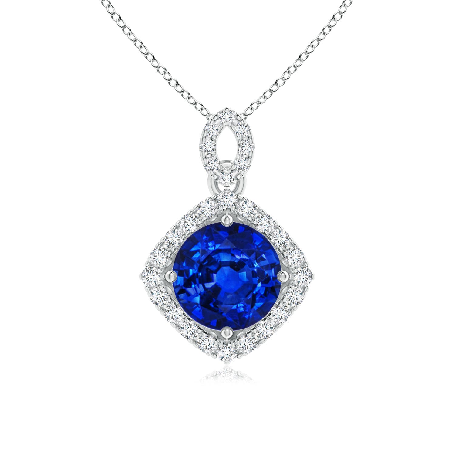 AAAA - Blue Sapphire / 1.84 CT / 14 KT White Gold