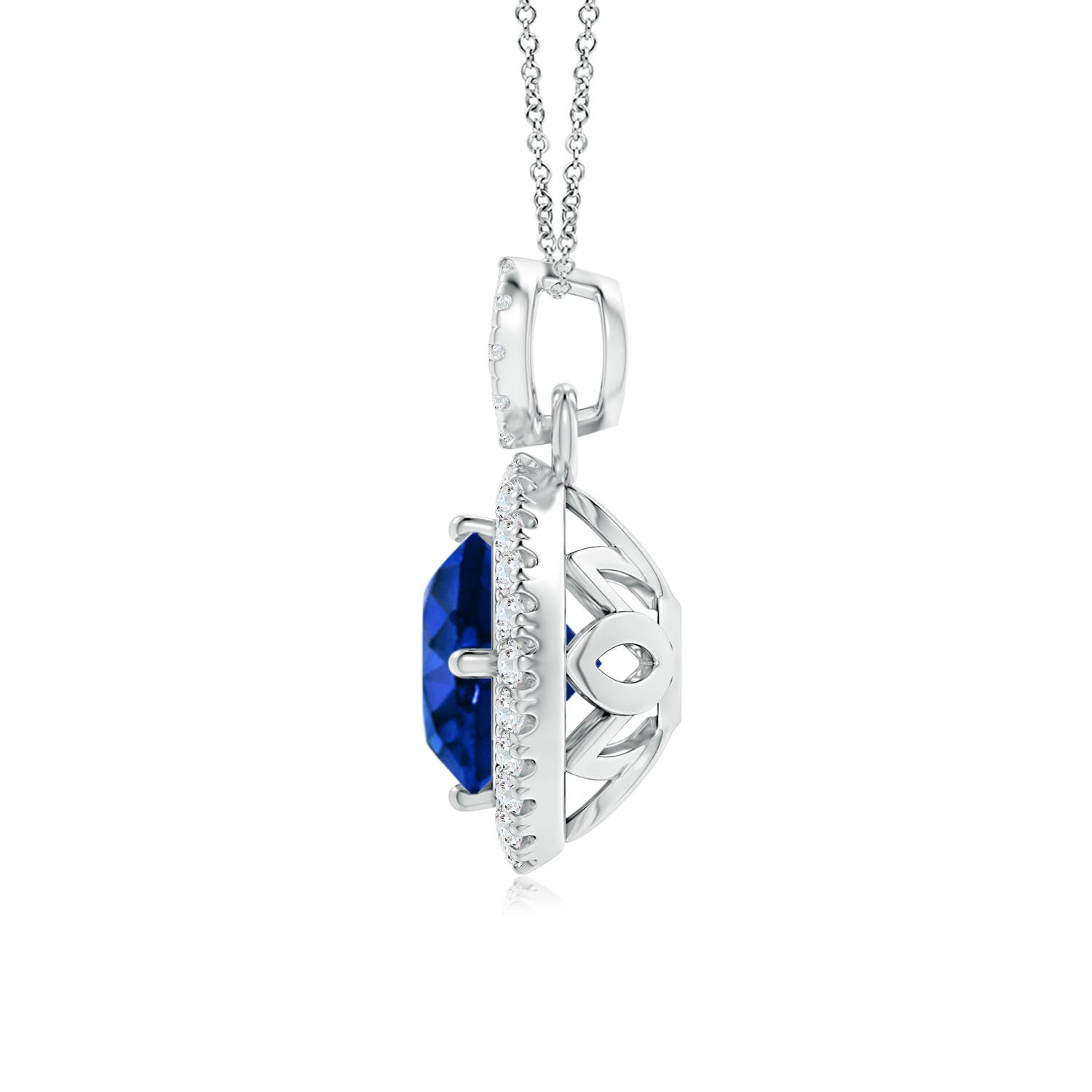 AAAA - Blue Sapphire / 1.84 CT / 14 KT White Gold