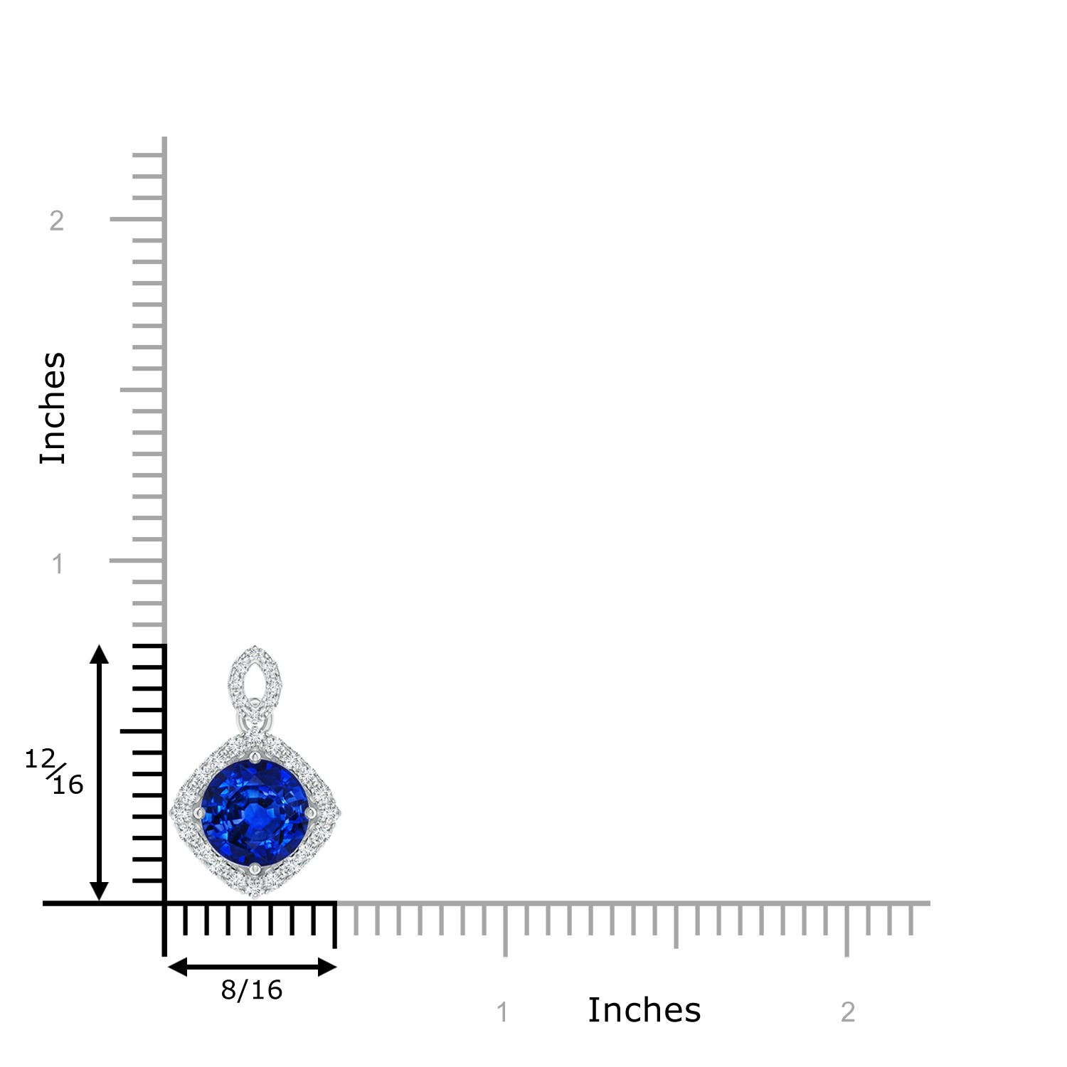 AAAA - Blue Sapphire / 1.84 CT / 14 KT White Gold