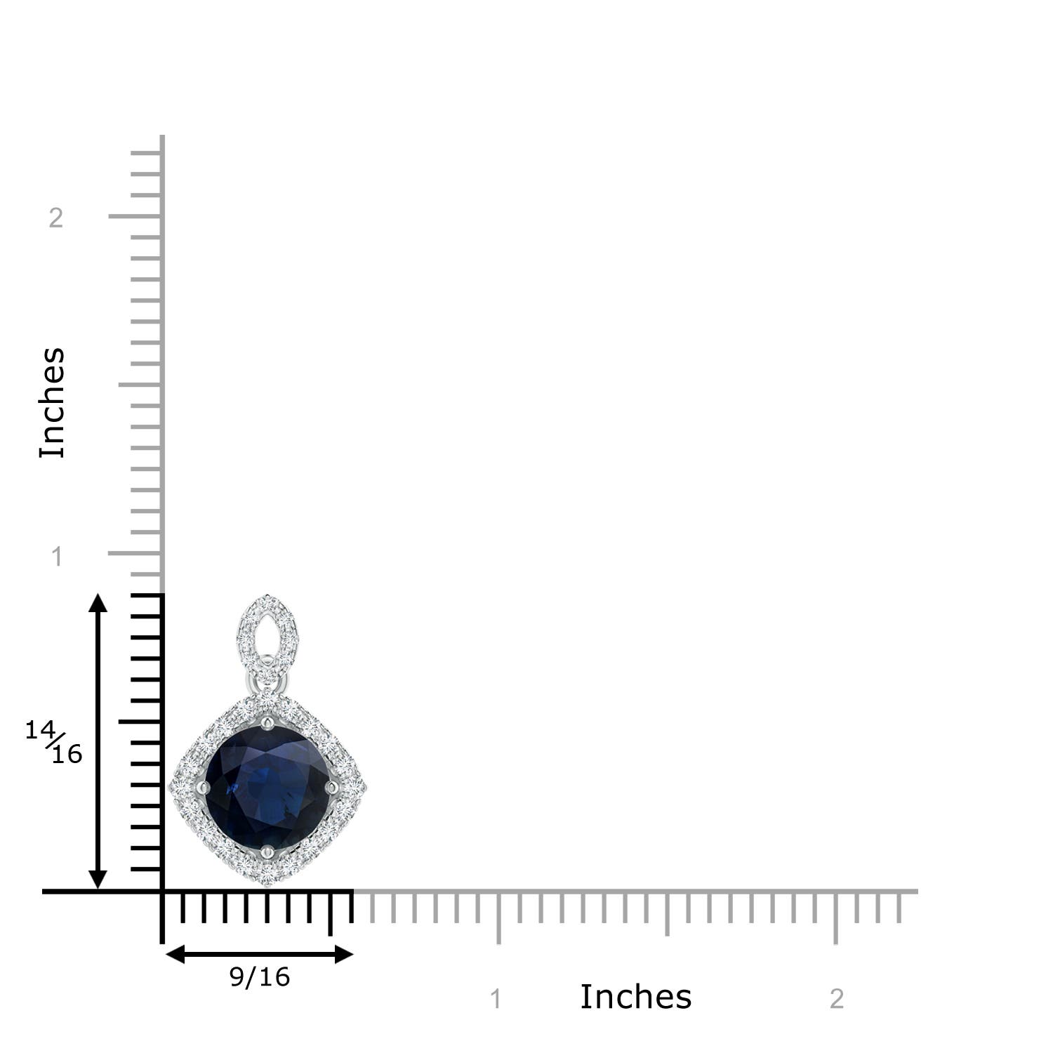 A - Blue Sapphire / 2.53 CT / 14 KT White Gold