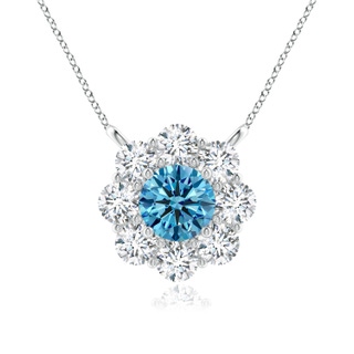Round Fancy Intense, VS2 Blue Diamond