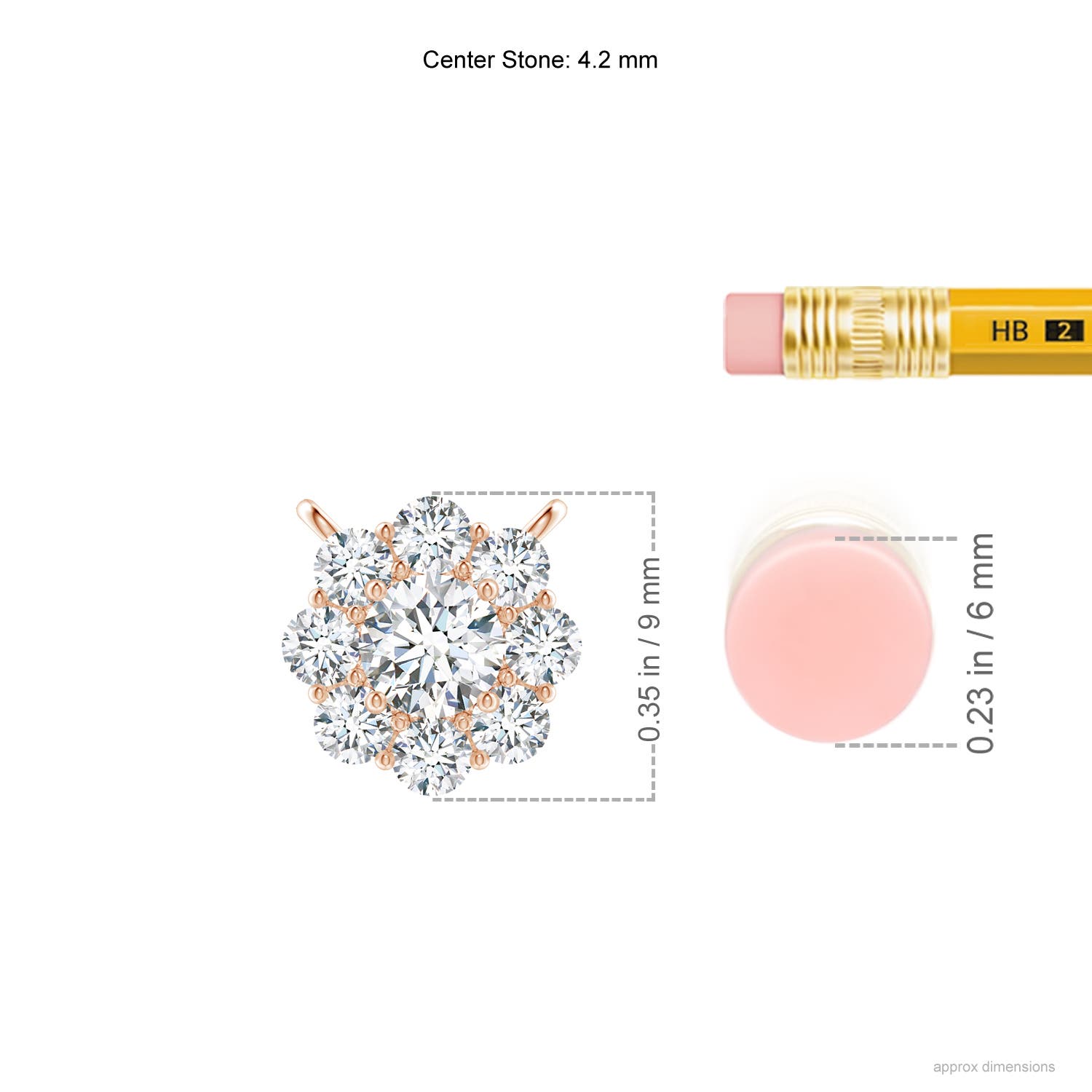 F-G, VS / 0.76 CT / 14 KT Rose Gold