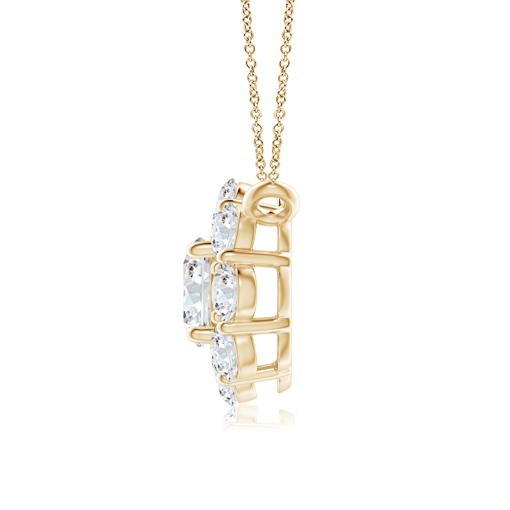 4.6mm GVS2 Prong-Set Round Diamond Halo Pendant in Yellow Gold - side_1