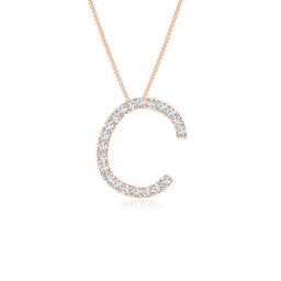 Rose Gold C Initial Jewelry