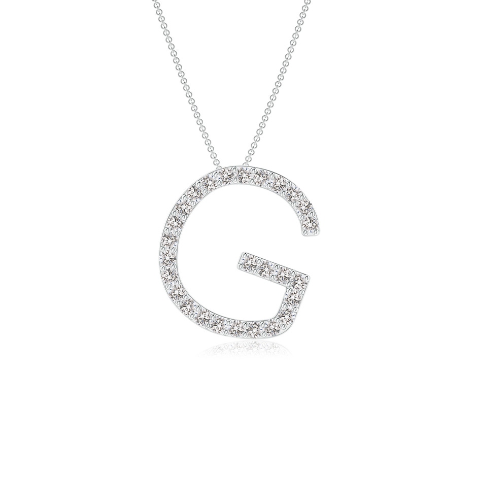 1.2mm IJI1I2 Prong-Set Diamond Capital "G" Initial Pendant in White Gold 