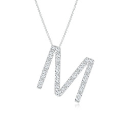 White Gold M Initial Jewelry