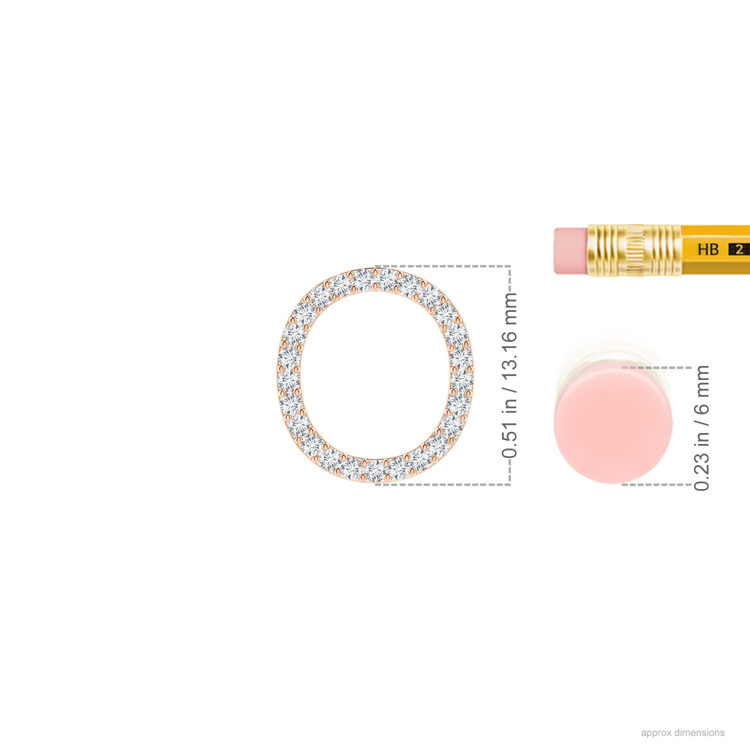 F-G, VS / 0.2 CT / 14 KT Rose Gold