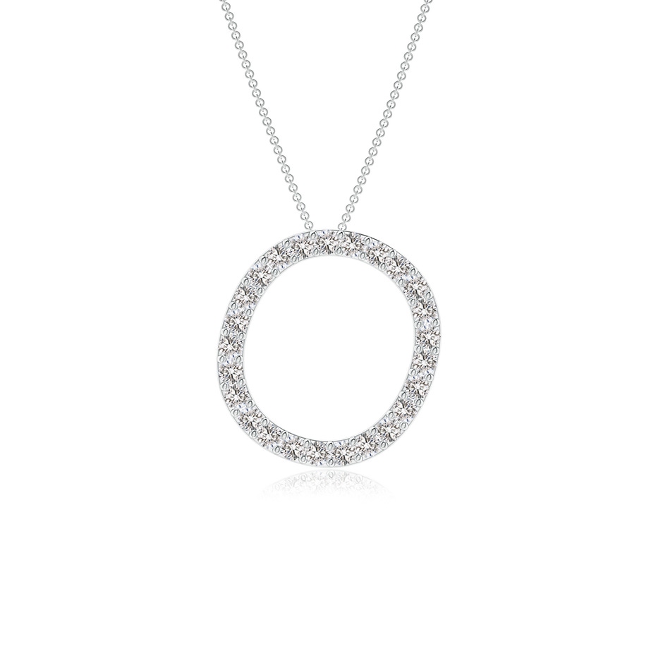 1.2mm IJI1I2 Prong-Set Diamond Capital "O" Initial Pendant in White Gold 