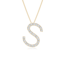 Initials Yellow Gold Diamond Necklaces & Pendants